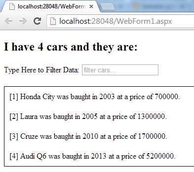 Filter Data Using AngularJS